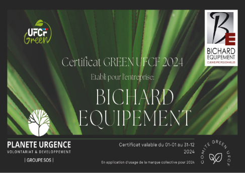 Certificat Green Bichard Equipement